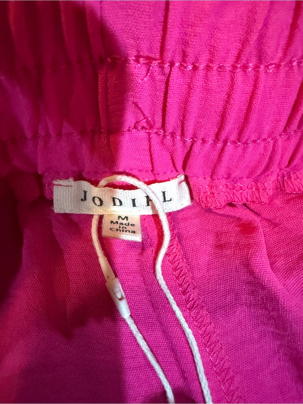 JODIFL Hot Pink Athletic Shorts with Leopard Side Panels - Picture 2 of 5